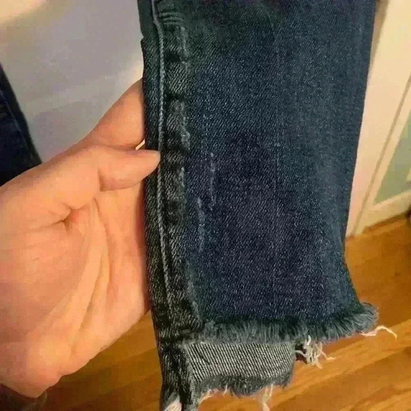 Kut From The Kloth Jeans Reese Ankle Straight Leg Raw Hem, Womens Size 4 - Picture 6 of 16